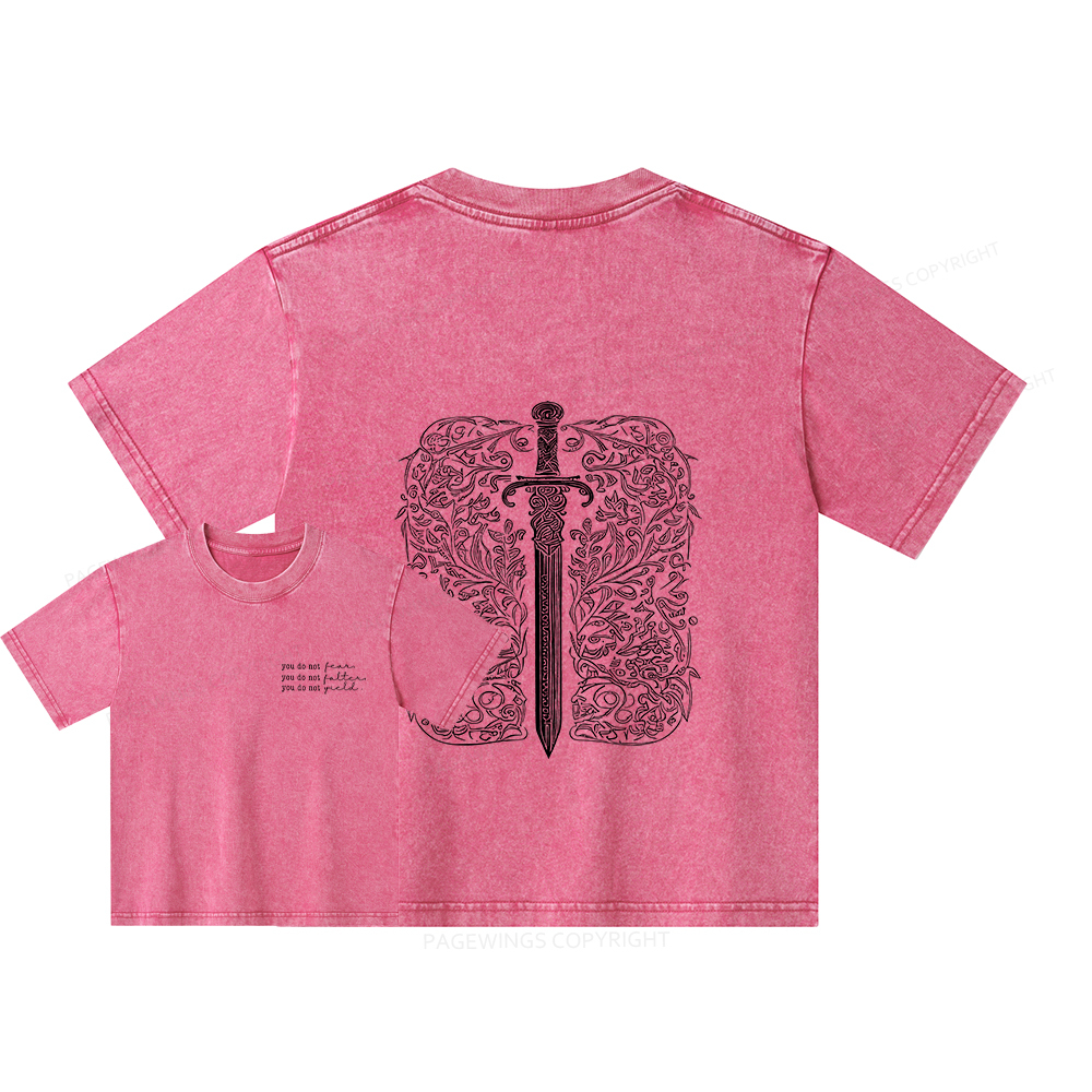Pagewings You Do Not Yield Unisex Kids Washed T-shirt