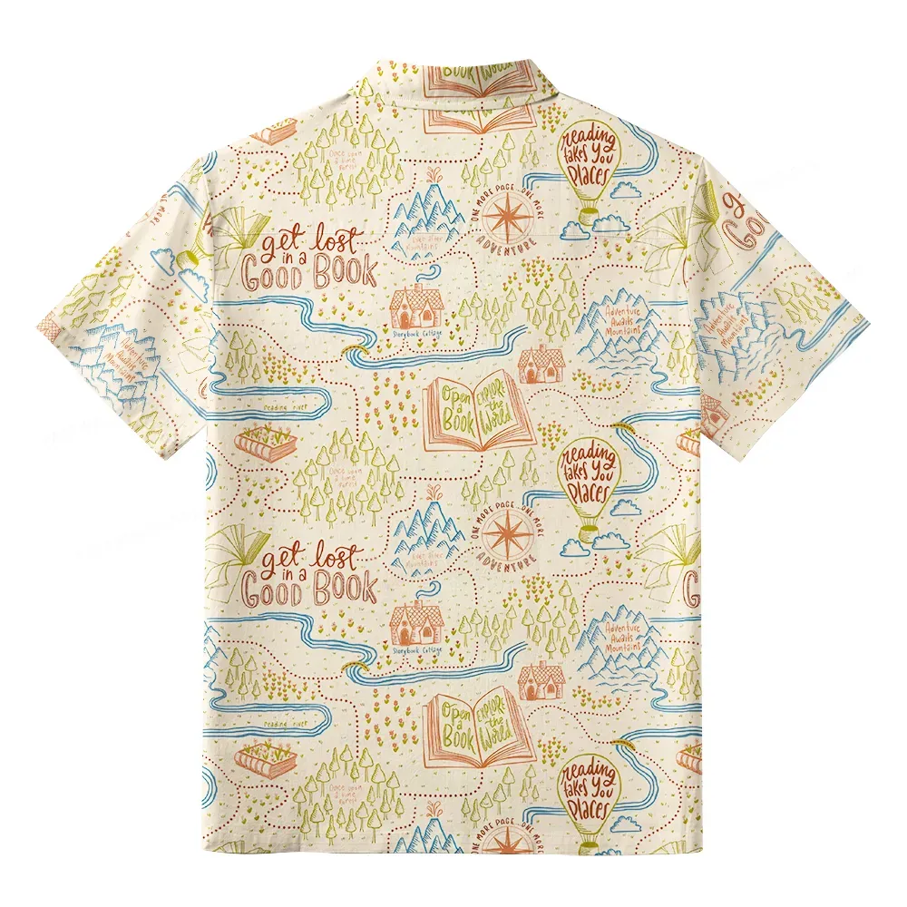 Pagewings Get Lost In A Good Book Unisex Hawaiian Shirt