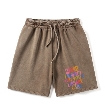 Pagewings Get Your Library Card Unisex Washed Shorts