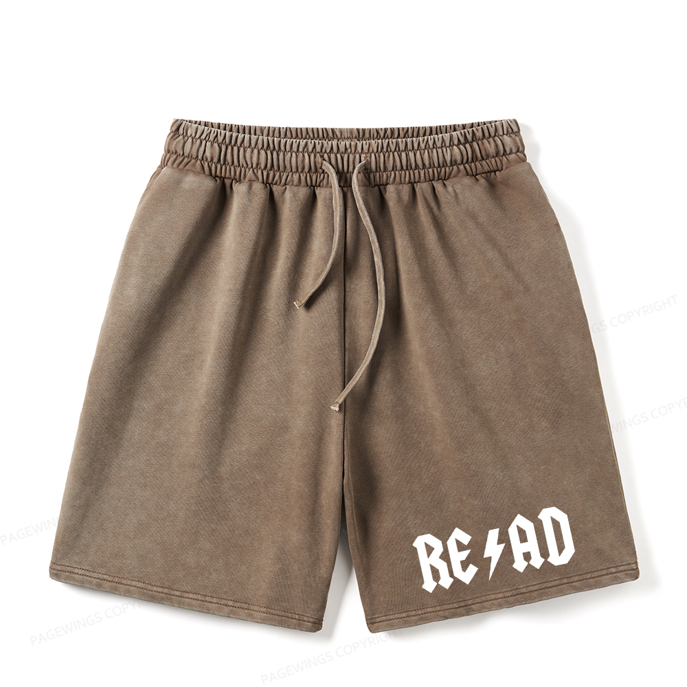Pagewings Read Back In The Library Unisex Washed Shorts