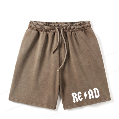 Pagewings Read Back In The Library Unisex Washed Shorts