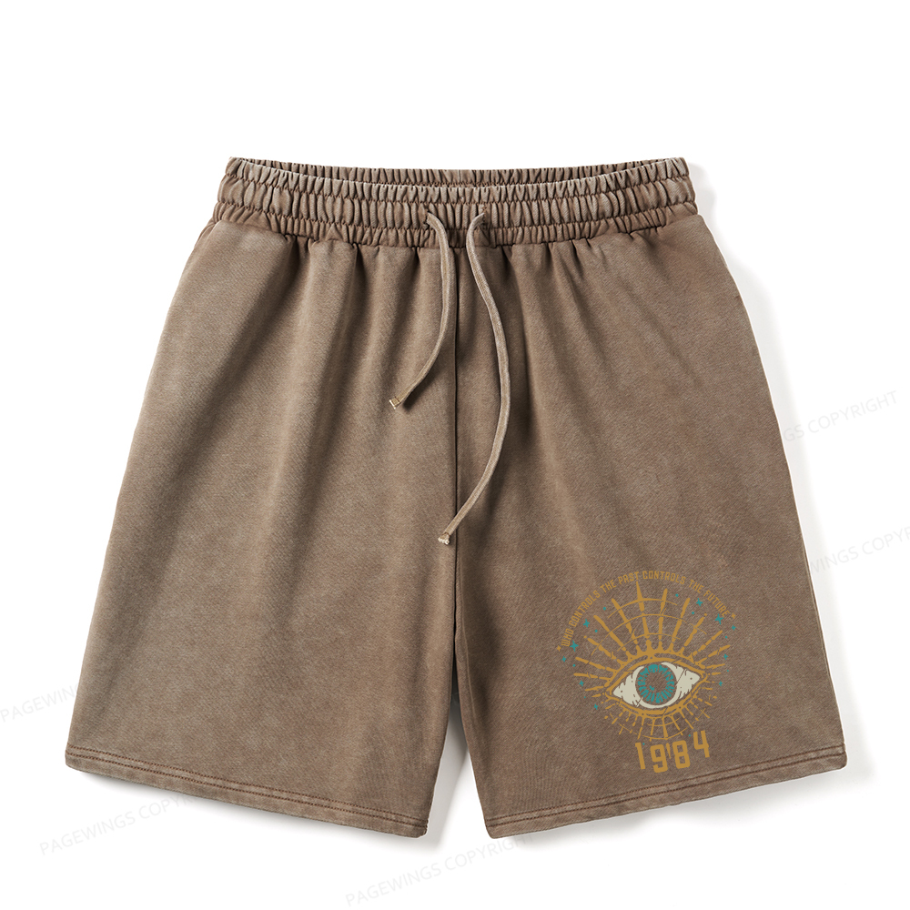 Pagewings George Orwell 1984 Unisex Washed Shorts