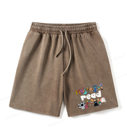 Pagewings Reading Bookish Unisex Washed Shorts