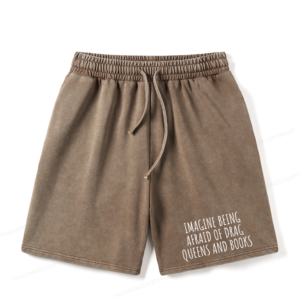 Pagewings Funny Liberal Unisex Washed Shorts