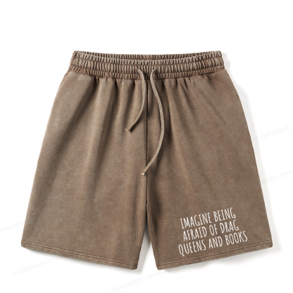 Pagewings Funny Liberal Unisex Washed Shorts