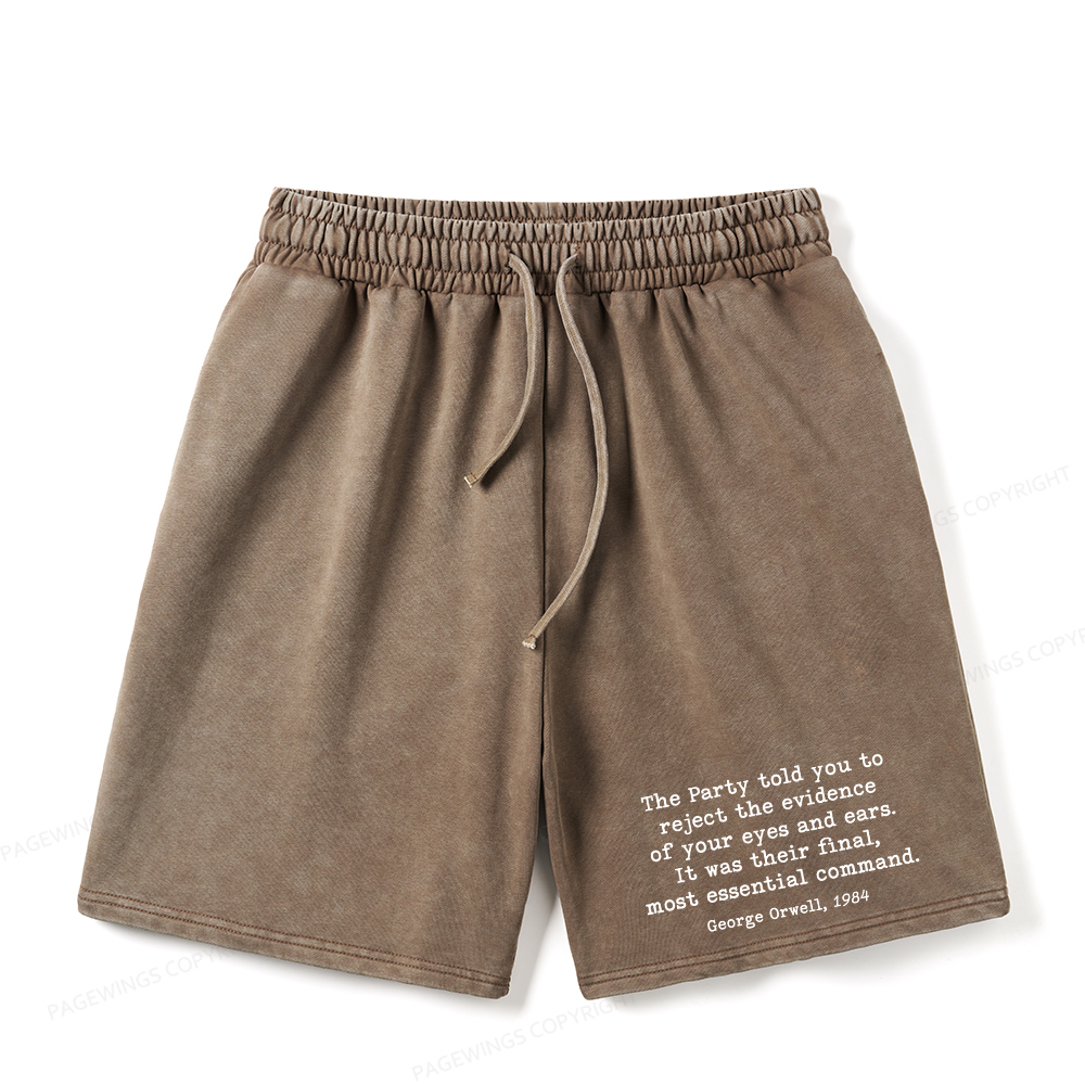 Pagewings It Was Their Final Most Essential Command Unisex Washed Shorts