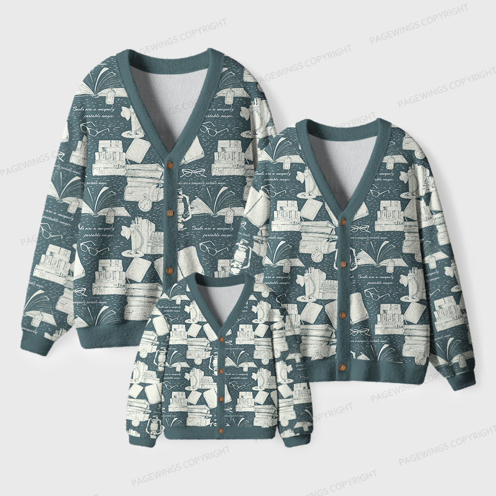 Pagewings Read Books Be Kind Stay Weird Unisex Ugly Cardigan Sweaters