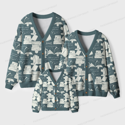 Pagewings Read Books Be Kind Stay Weird Unisex Ugly Cardigan Sweaters