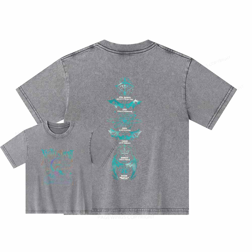 Pagewings The Night Court Unisex Kids Washed T-shirt