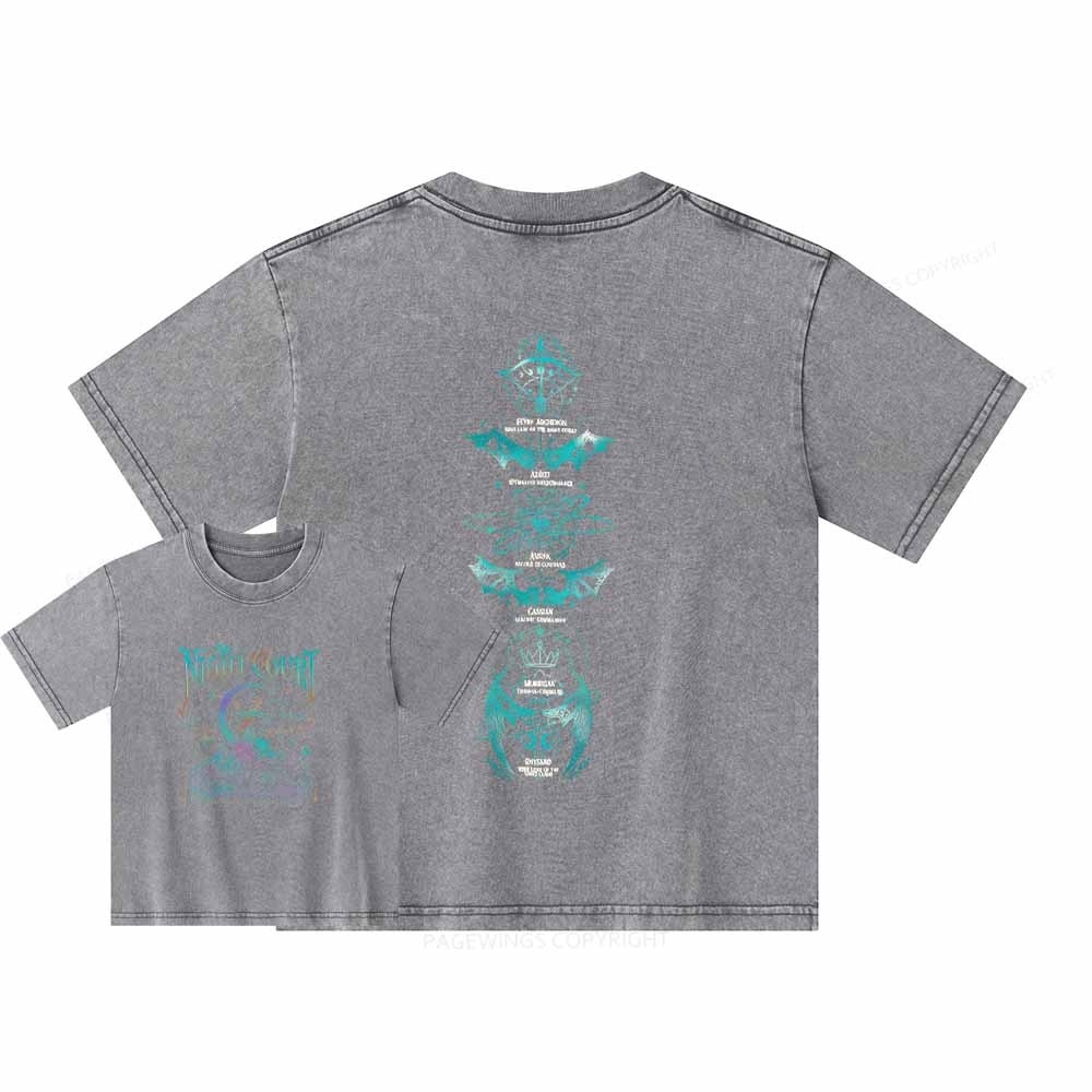 Pagewings The Night Court Unisex Kids Washed T-shirt