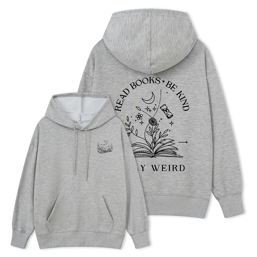 Pagewings Comfort Colors Read Books Be Kind Stay Weird Unisex Classic Hoodie