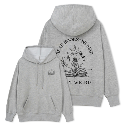 Pagewings Comfort Colors Read Books Be Kind Stay Weird Unisex Classic Hoodie