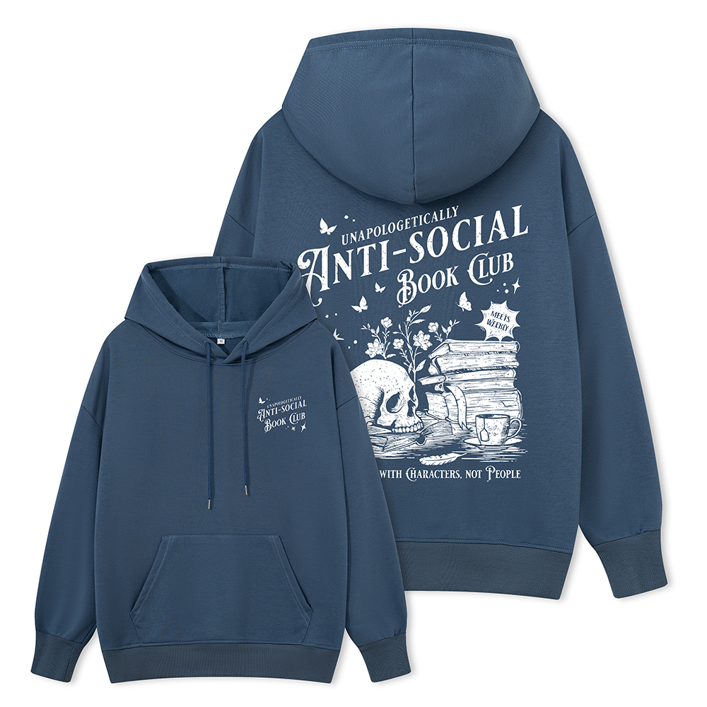 Pagewings Anti-social Book Club Comfort Colors Unisex Classic Hoodie