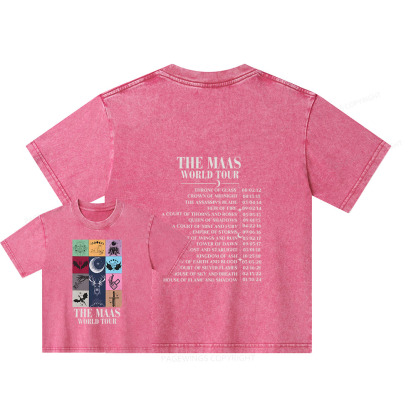 Pagewings World Tour Unisex Kids Washed T-shirt