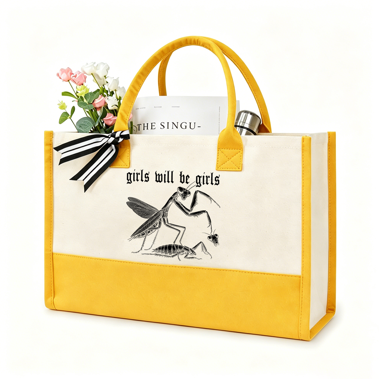 Pagewings Girls Will Be Girls15526 Large Tote Bag