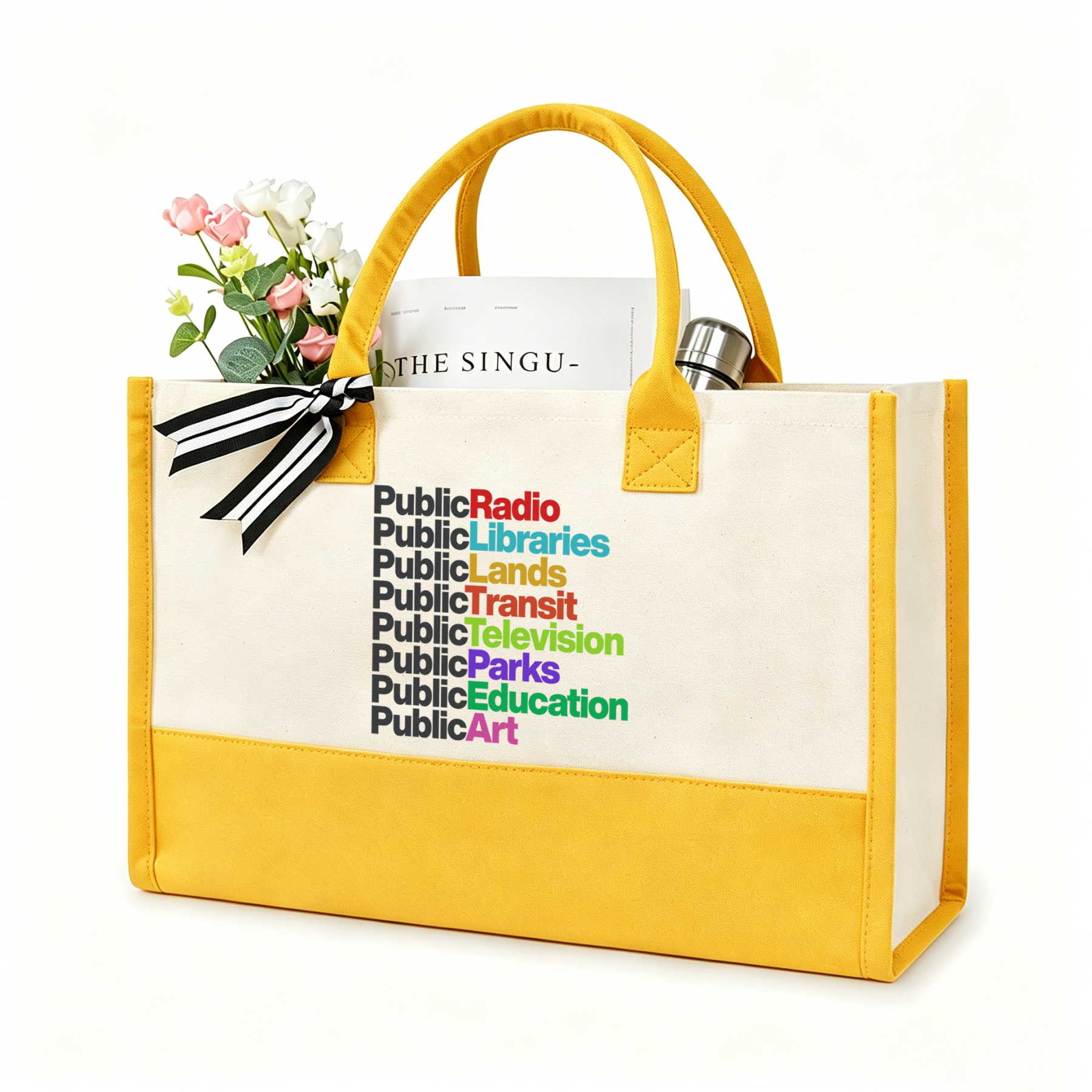 Pagewings Public Libraries15577 Large Tote Bag