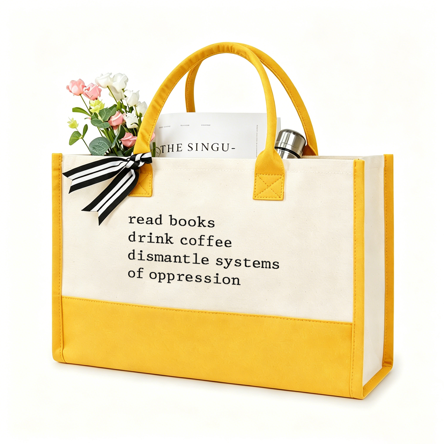Pagewings Read Books Drink Coffee11406 Large Tote Bag