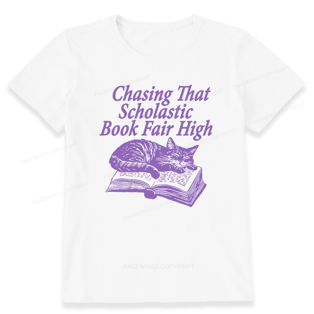 Pagewings Chasing That Scholastic Book Fair High Unisex Classic T-shirt