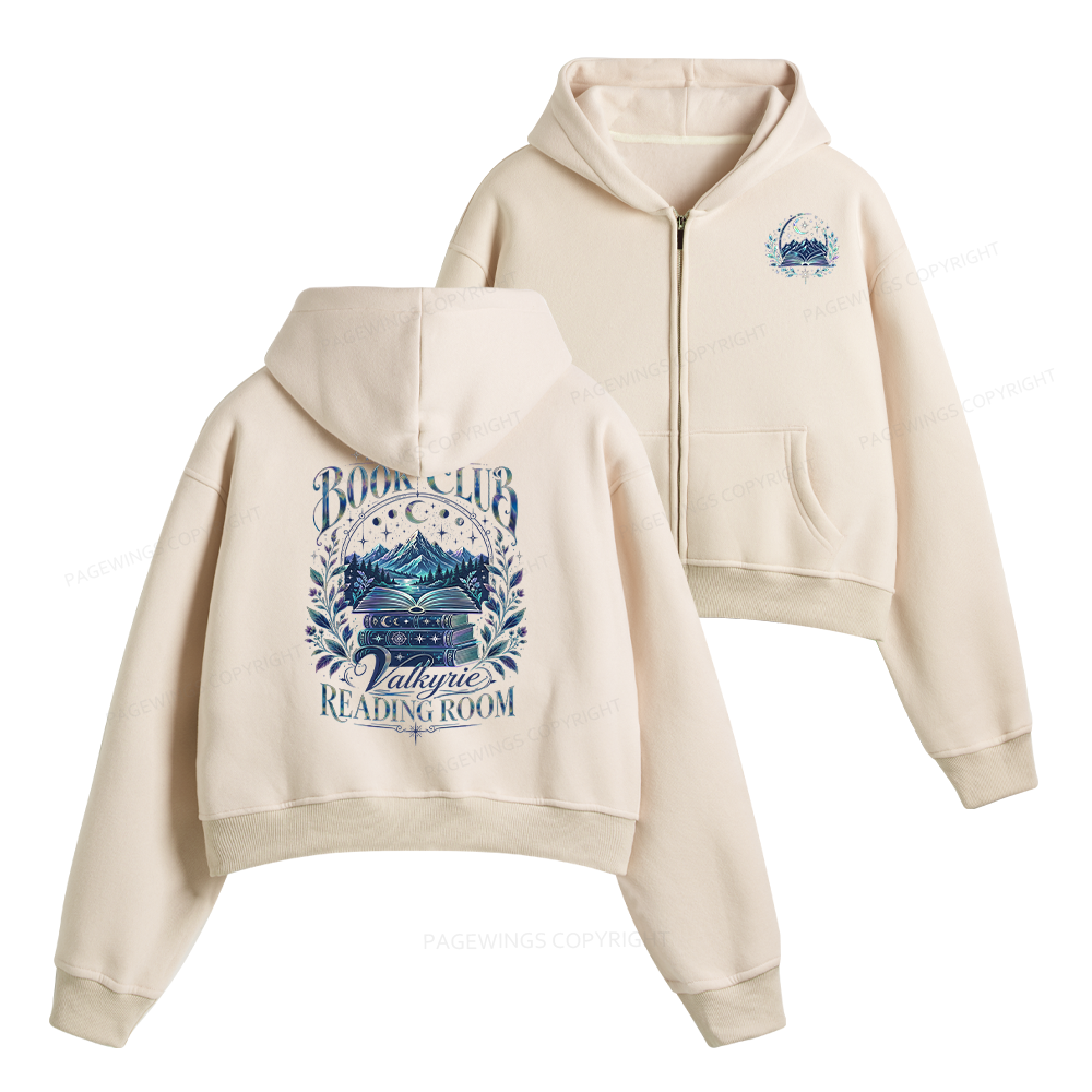 Pagewings House Of Wind Book Club Fleece Zip-Up Hoodie