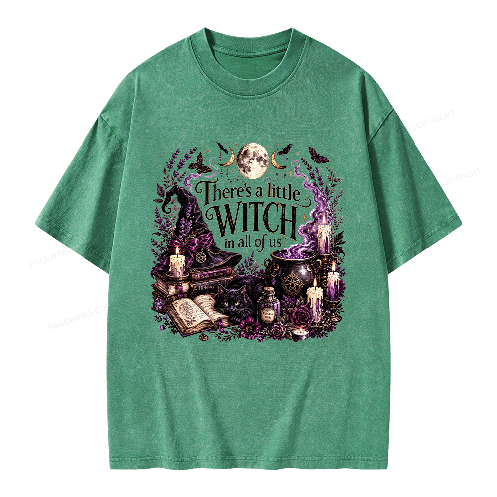 Pagewings Mystical Witchy Unisex Washed T-shirt