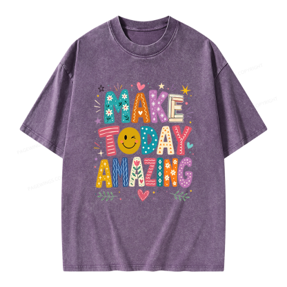 Pagewings Make Today Amazing Unisex Washed T-shirt