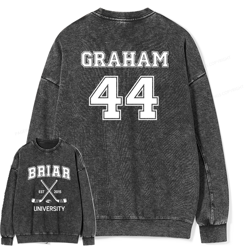 Pagewings Hockey Romance Unisex Washed Sweatshirt