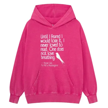 Pagewings To Kill a Mockingbird Reading Quote Unisex Washed Hoodie