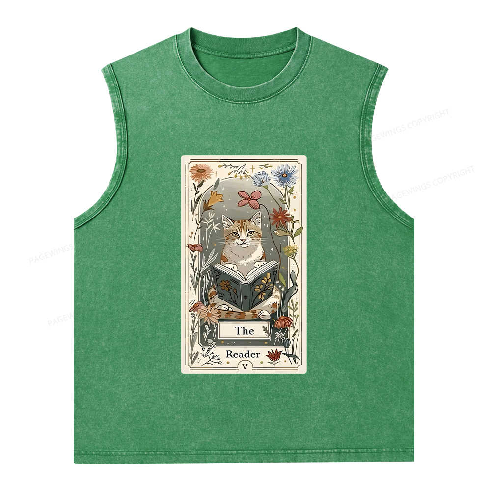 Pagewings The Reader Unisex Washed Tank Top