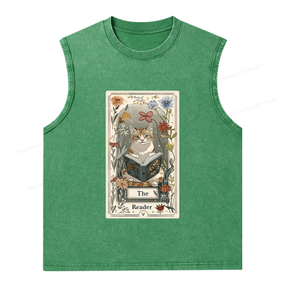 Pagewings The Reader Unisex Washed Tank Top