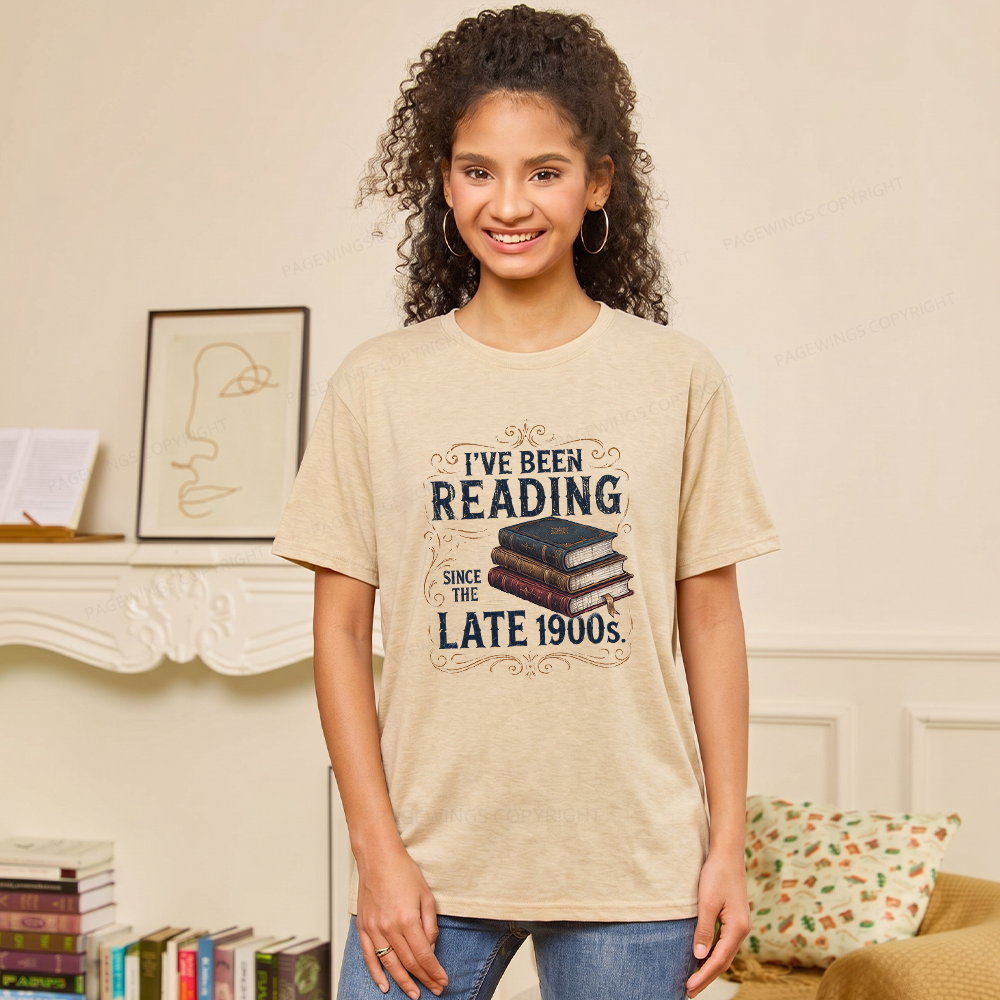 Pagewings Vintage Reading Since Late 1900s Unisex Heather T-Shirt