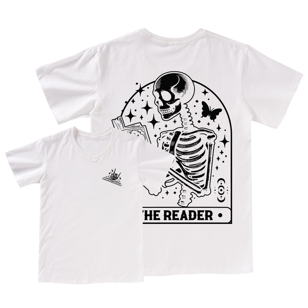 Pagewings The Reader Tarot Card Shirt V-neck T-shirt