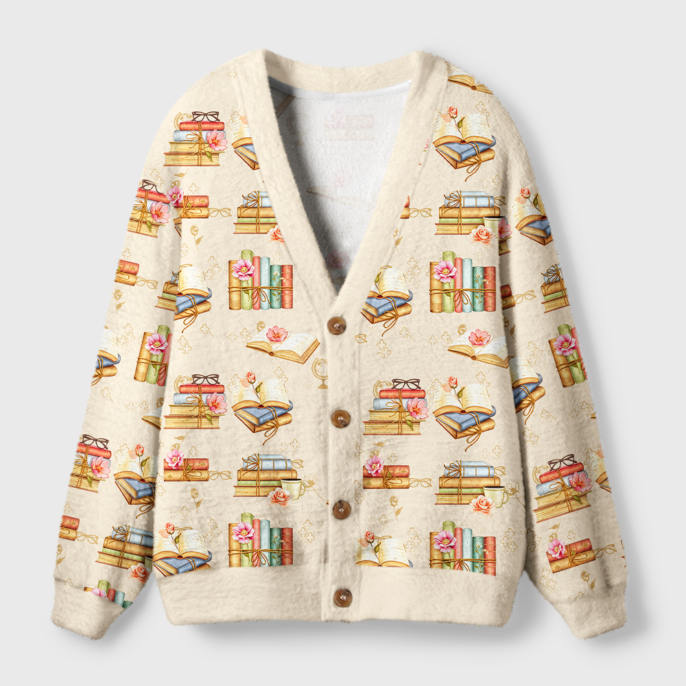 Pagewings Book Lover Light Knit Unisex Cardigan Sweaters