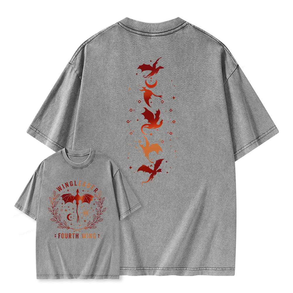 Pagewings Fantasy Bookish Unisex Washed T-shirt