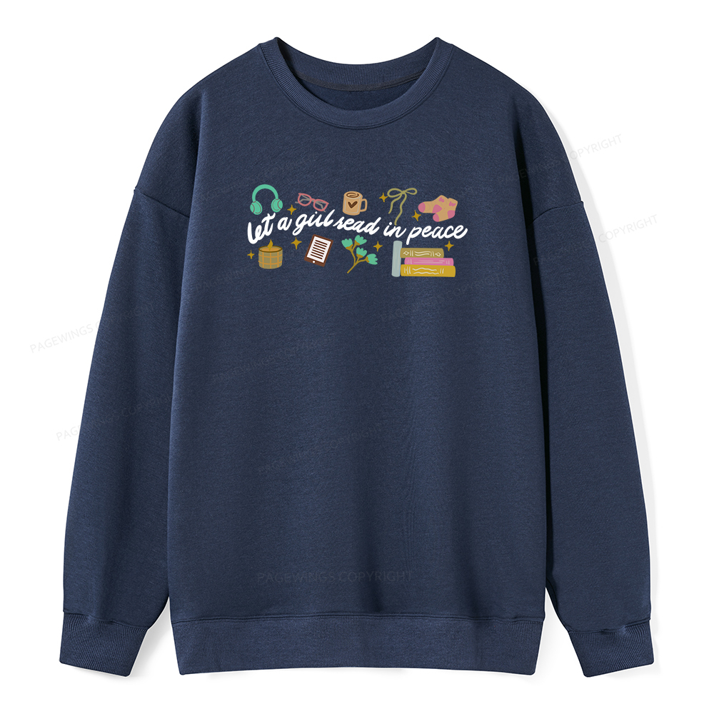 Pagewings Let a Girl Read in Peace Unisex Classic Sweatshirt
