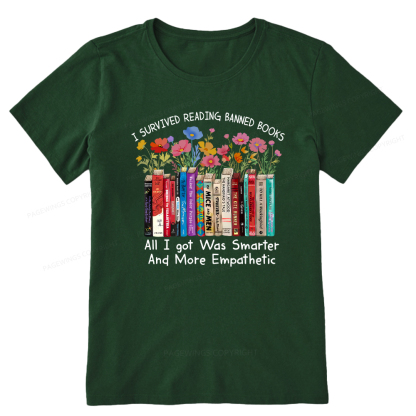 Pagewings Survived Banned Books Got Smarter Unisex Classic T-shirt