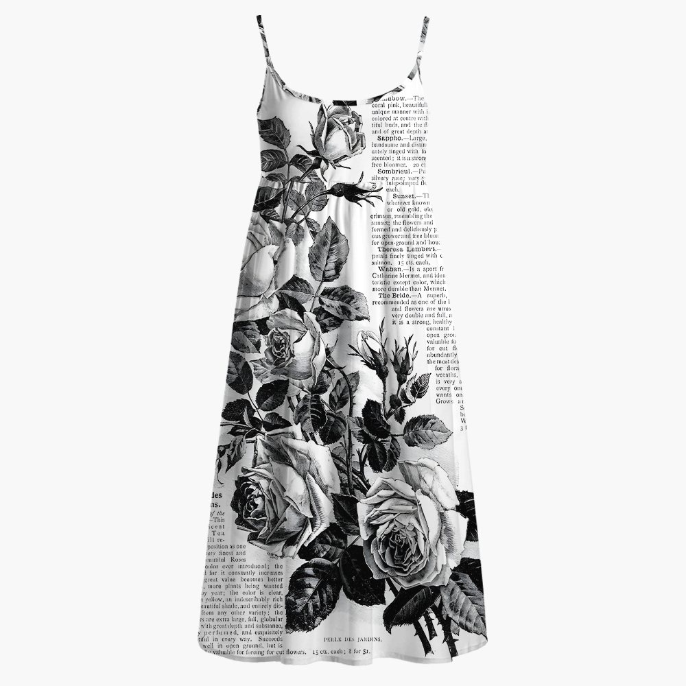 Pagewings One More Chapter Printed Spaghetti Strap Midi Sundress