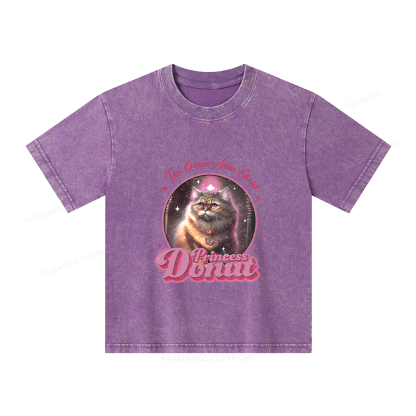 Pagewings Princess Donut Unisex Kids Washed T-shirt