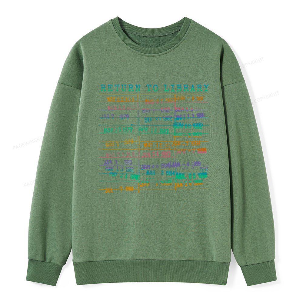 Pagewing Vintage Library Rainbow Unisex Classic Sweatshirt