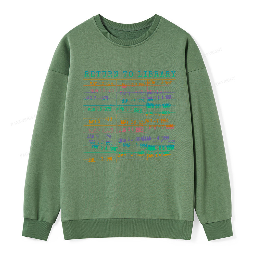 Pagewing Vintage Library Rainbow Unisex Classic Sweatshirt