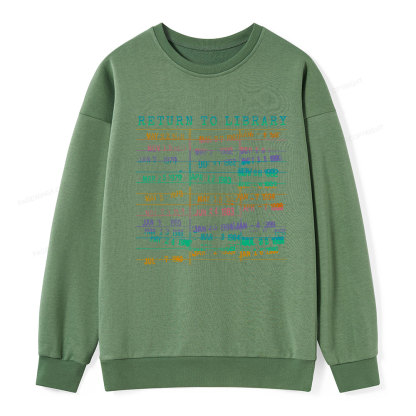 Pagewing Vintage Library Rainbow Unisex Classic Sweatshirt