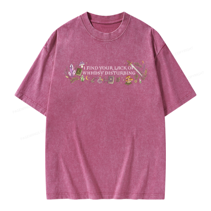 Pagewings I Find Your Lack of Whimsy Disturbing Unisex Washed T-shirt