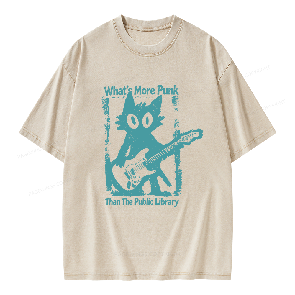 Pagewings What’s More Punk Than The Public Library Unisex Washed T-shirt
