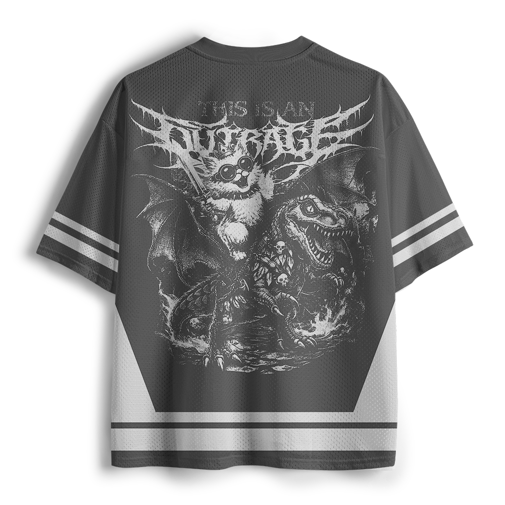 Pagewings This Is An Outrage Unisex Mesh Jersey