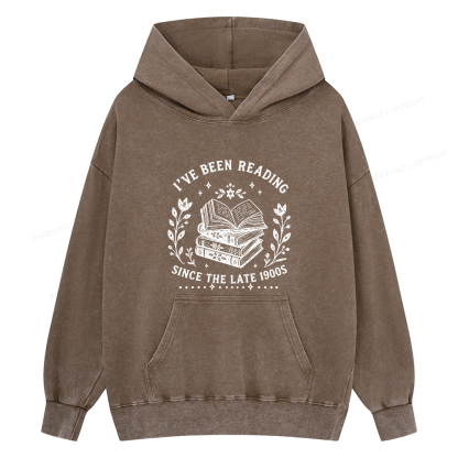 Pagewings I’ve Been Reading Since The Late 1900s Unisex Washed Hoodie
