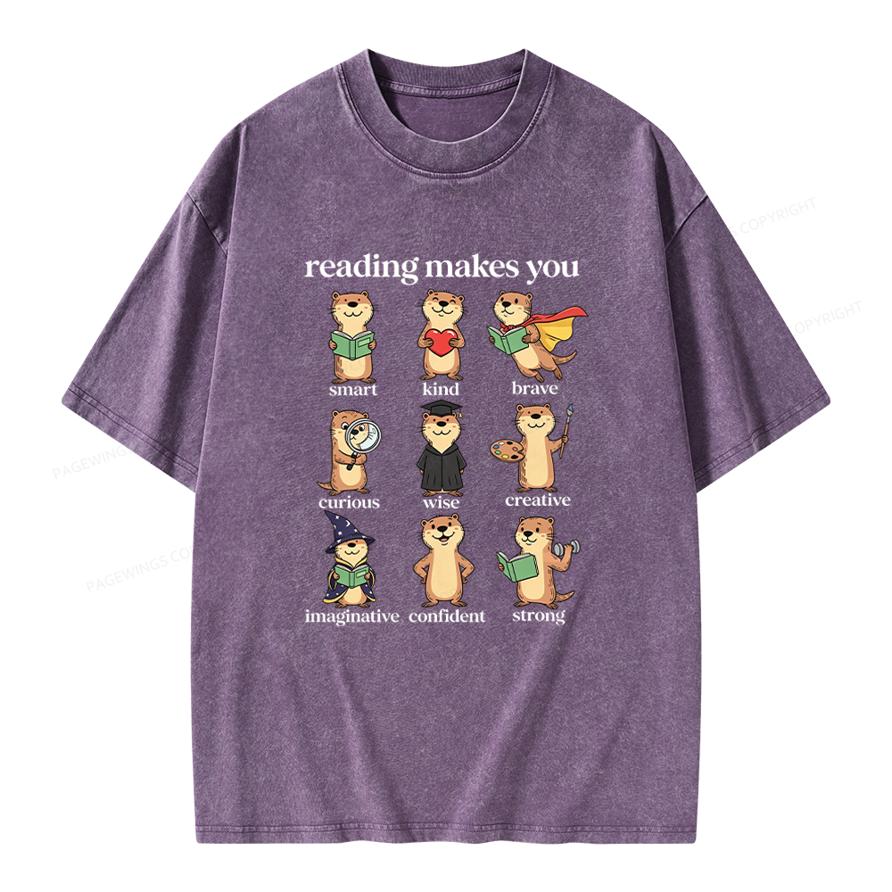 Pagewings Elementary Reading Unisex Washed T-shirt