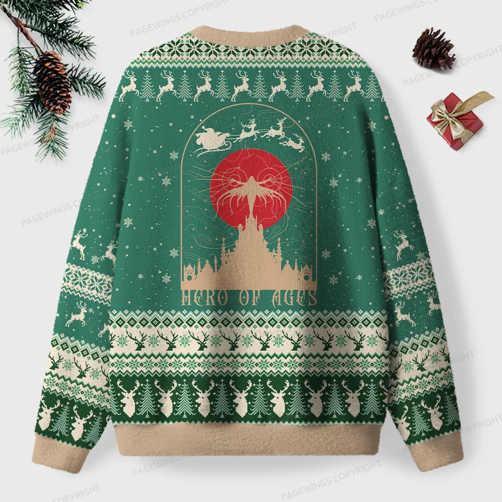 Pagewings Hero Of Ages Unisex Ugly Knit Sweatshirt