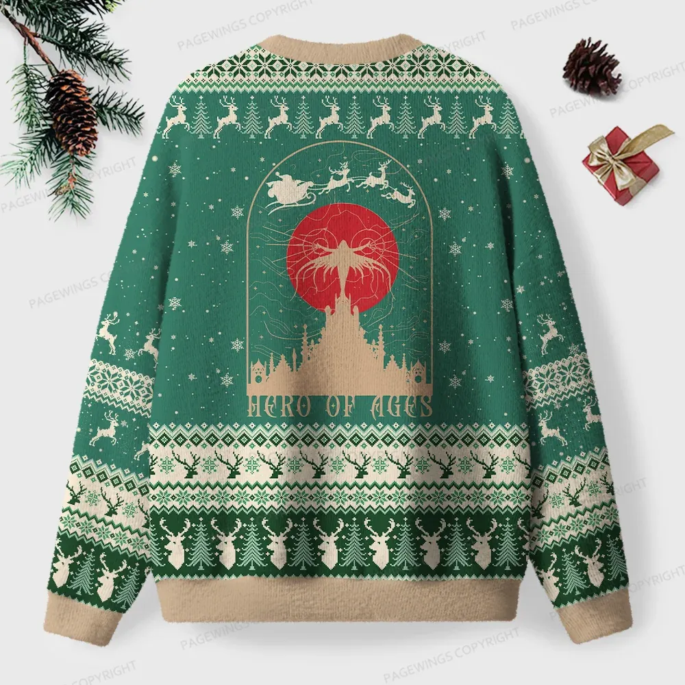 Pagewings Hero Of Ages Unisex Ugly Knit Sweatshirt