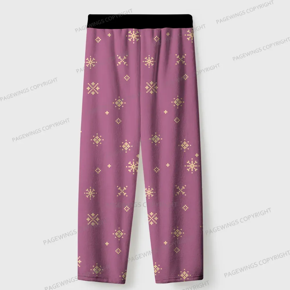 Pagewings Just a Cat Loving Book  Unisex Flannel Pajama Set