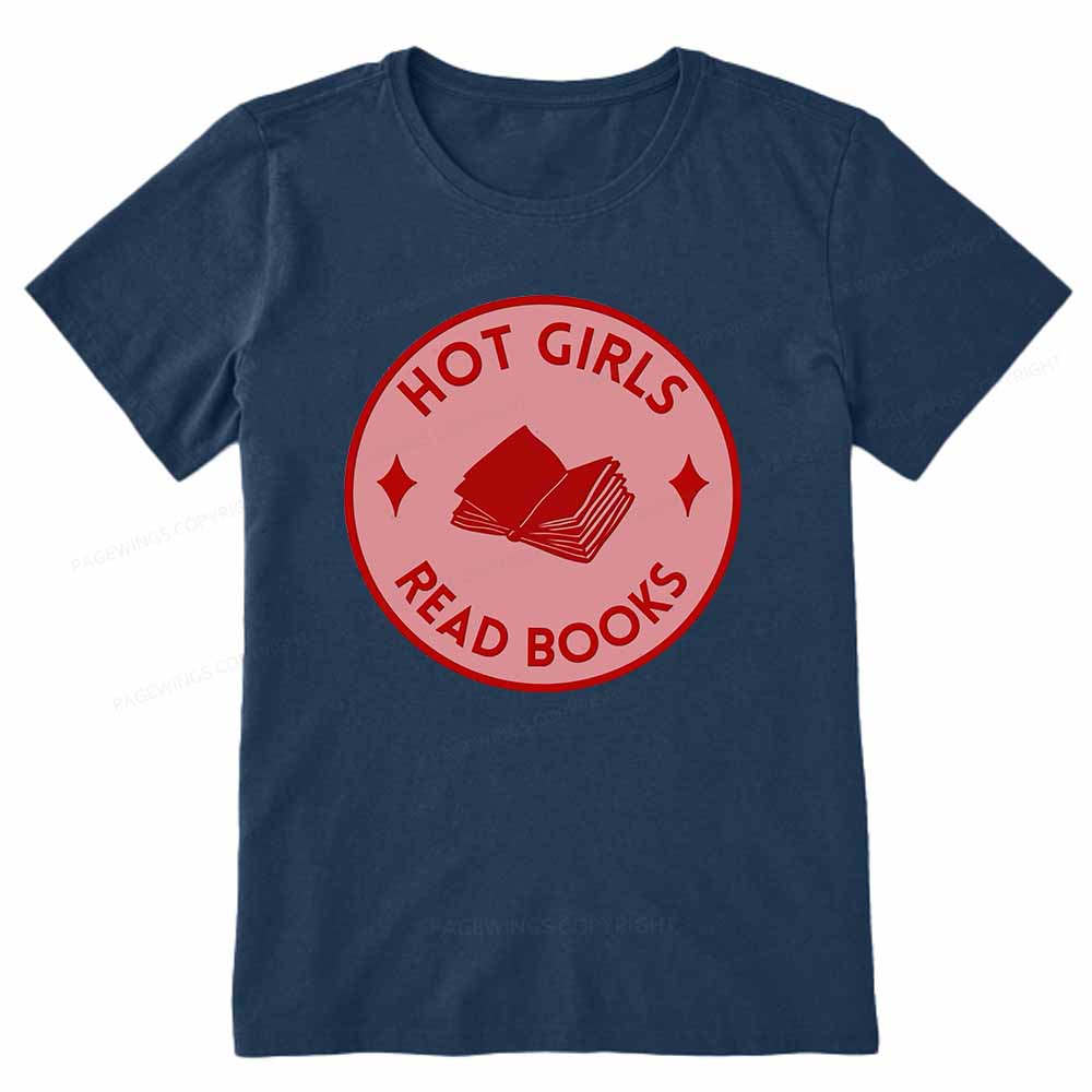 Pagewings Hot Girls Read Books Unisex Classic T-shirt