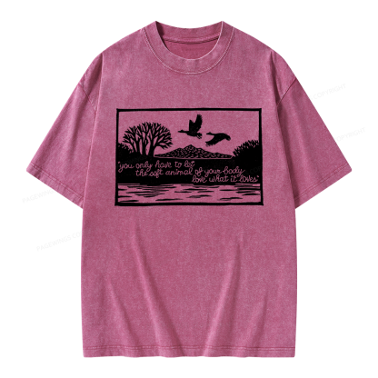 Pagewings Literary Poetry Unisex Washed T-shirt